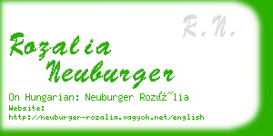 rozalia neuburger business card